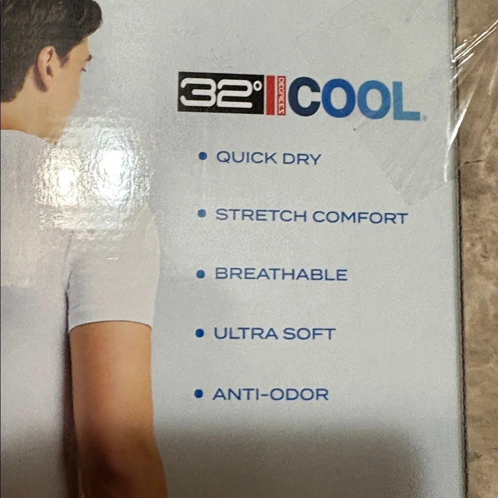 32 Degrees Men's White Crew Neck T-Shirt 3-Pack